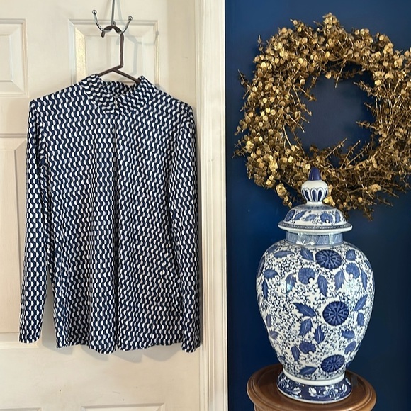 EP NY Long Sleeve GEO Print Zip Long Sleeve Polyester & Spandex Athletic Top XXL - Picture 1 of 9